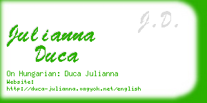 julianna duca business card